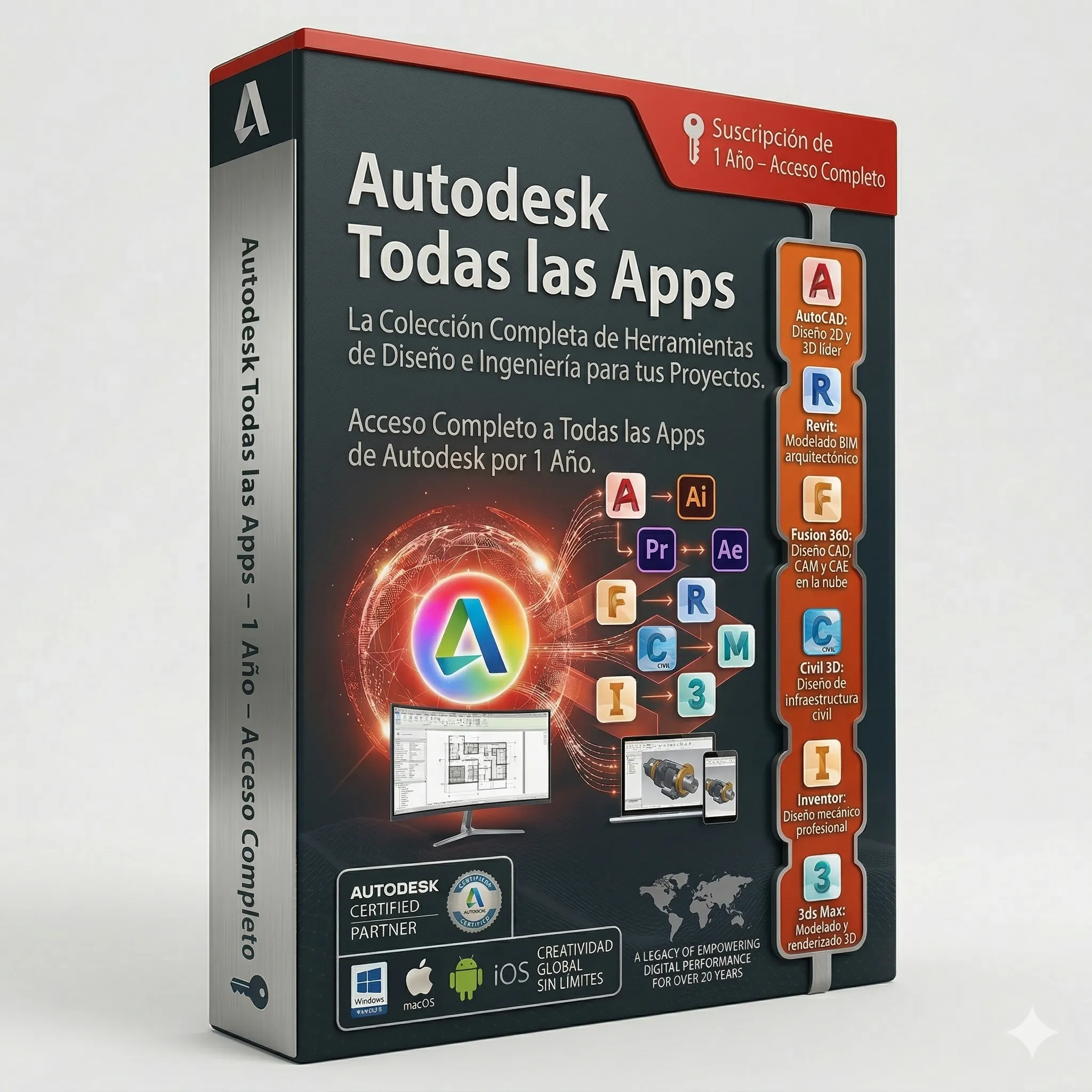 Autodesk Education – 1 Año (Acceso Completo) — Licencia original garantizada