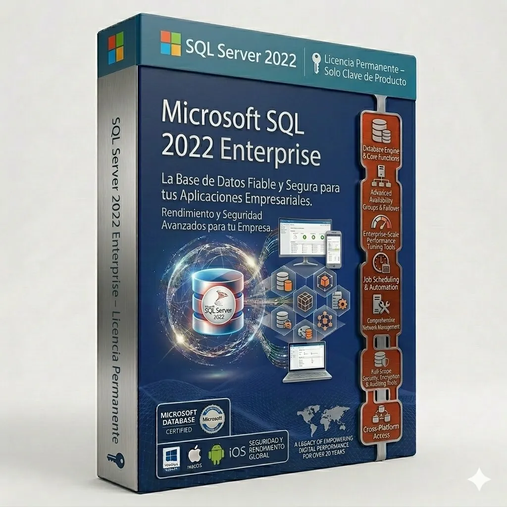 SQL Server 2022 Enterprise – Licencia Permanente — Licencia digital en Colombia | Vortex Tech