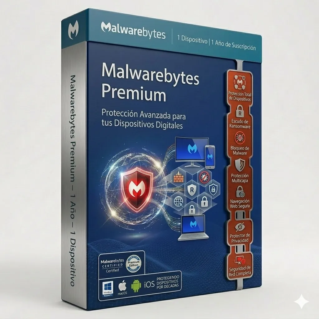 Malwarebytes Premium – 1 Año — Licencia original garantizada