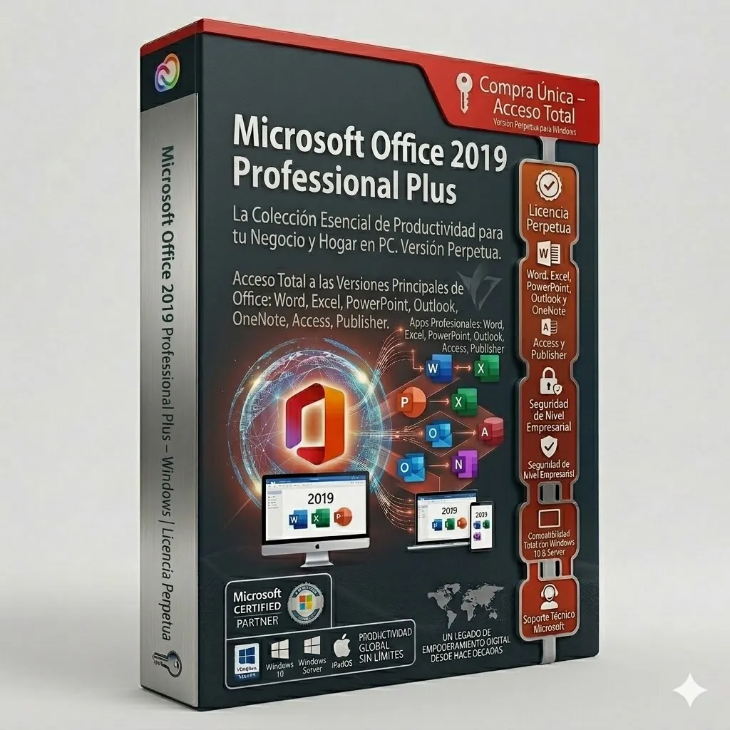 Microsoft Office 2019 Professional Plus — Licencia digital en Colombia | Vortex Tech