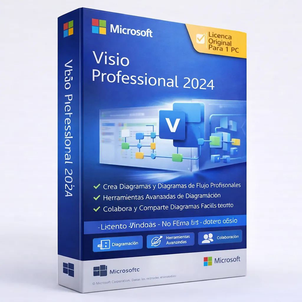 Microsoft Visio Professional 2024 — Licencia digital en Colombia | Vortex Tech