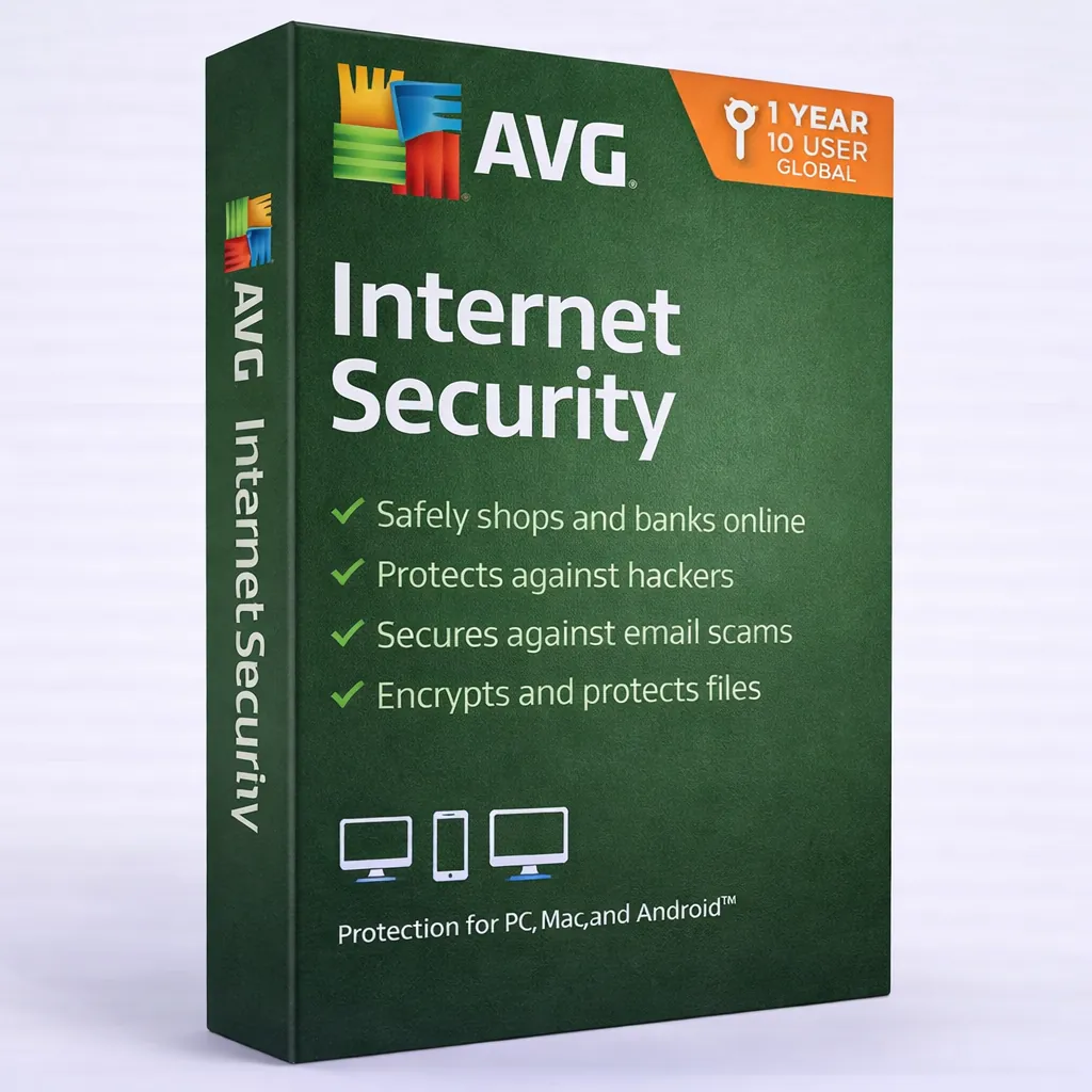 AVG Internet Security 1 Año – 10 Usuarios Global – Licencia Digital – Vortex Tech Colombia