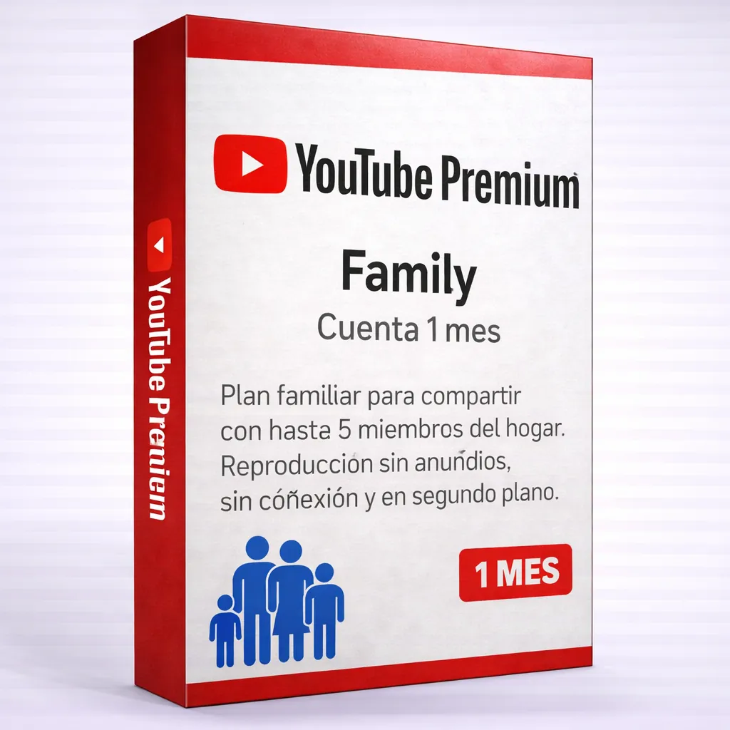Youtube Family Premium 1 Mes — Licencia digital en Colombia | Vortex Tech