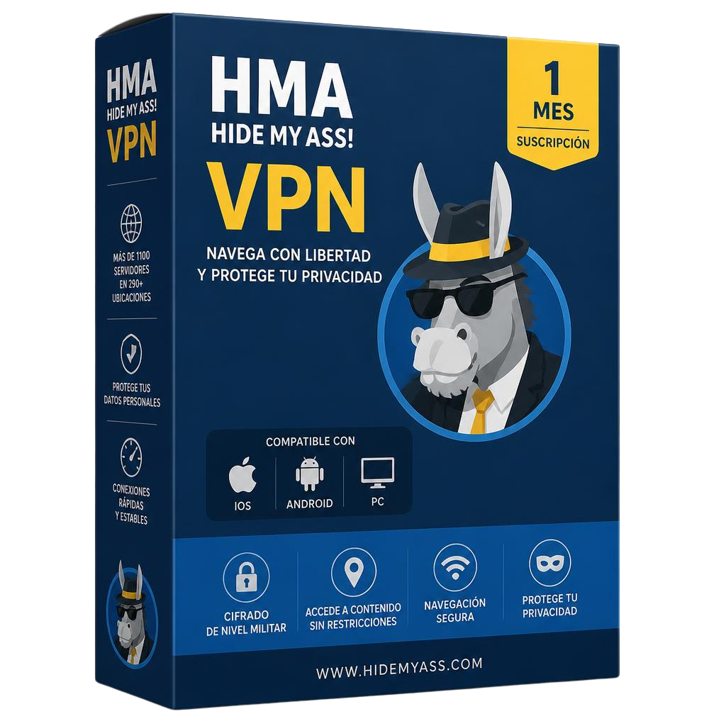 VPN HMA IOS/android/PC 1 mes – Licencia Digital – Vortex Tech Colombia